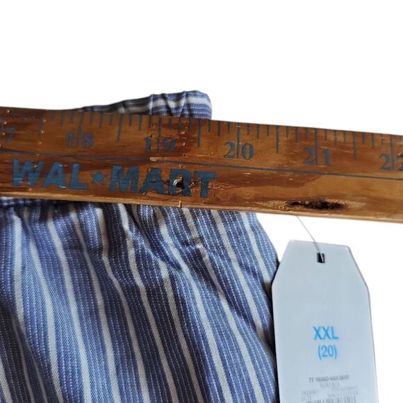 NWT Striped Tiered Maxi Skirt Sz XXL Navy White Boho Coastal Cottagecore - Picture 13 of 13